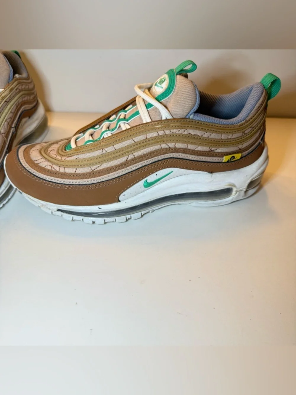 Nike Air Max 97 Brown, Green & White Retro Sneakers